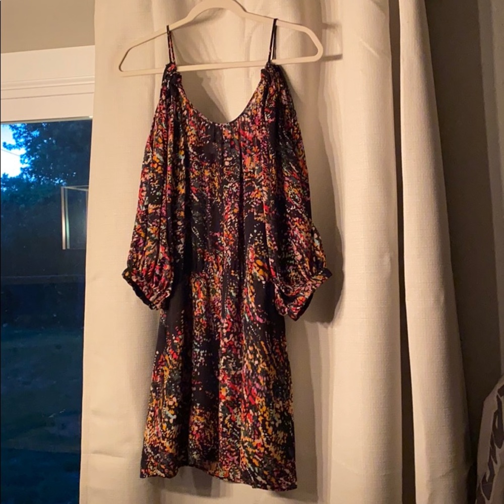 Parker cold shoulder multi print dress